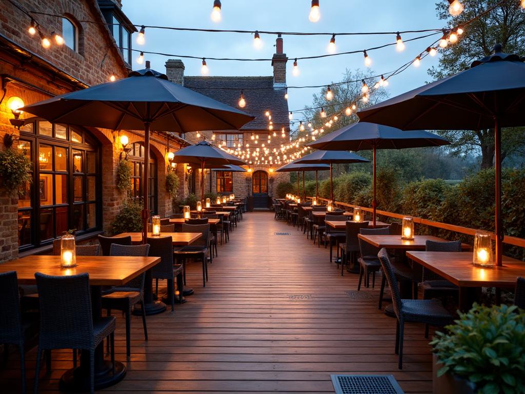 Commercial pub beer garden decking Liverpool city centre