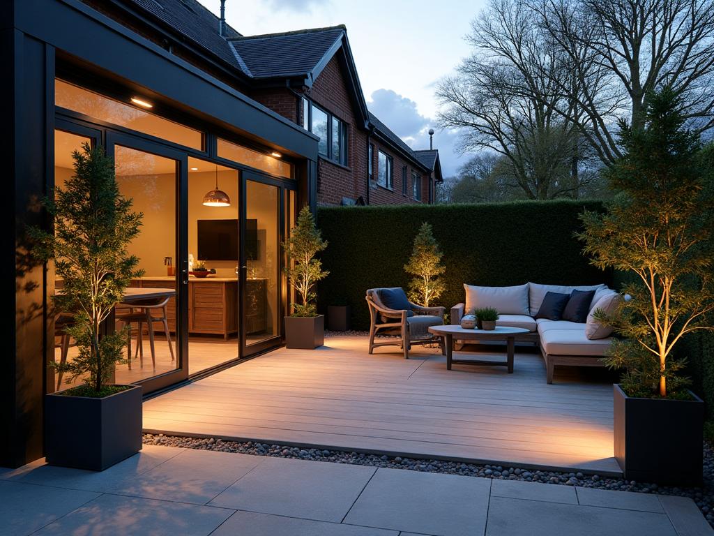 Composite garden patio decking installation Woolton Liverpool